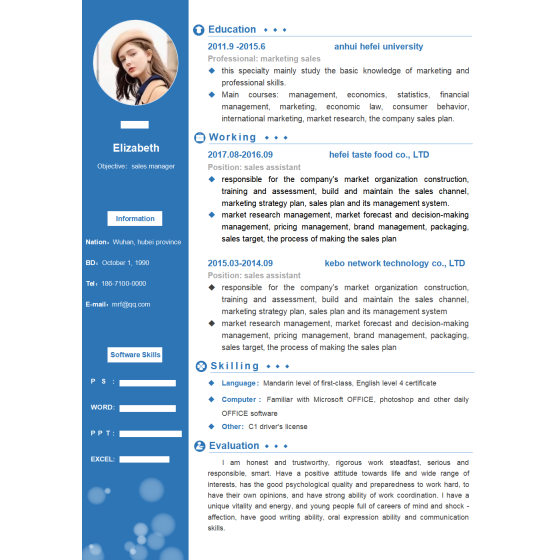 English Job Resume Word Template  Download